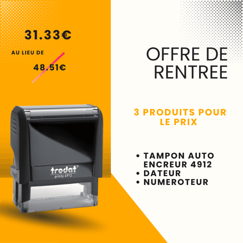 Kit pour la Rentrée : Tampon, Dateur et Numéroteur Trodat — vue 1