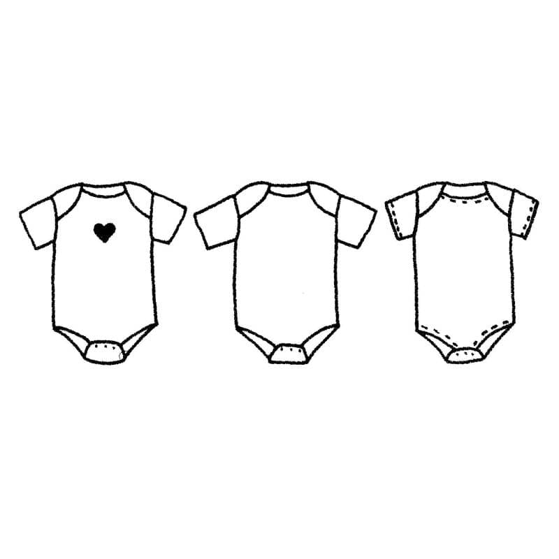 Tampon naissance Trois bodies — vue 1