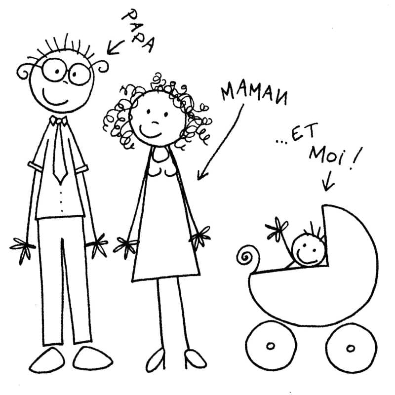 Tampon naissance Nouveaux parents