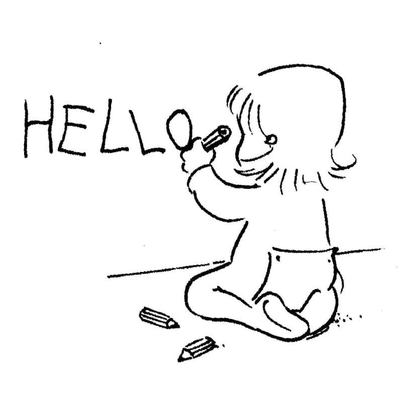Tampon naissance Hello bébé — vue 1