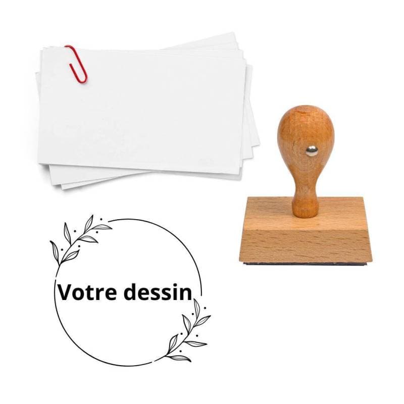 Tampon dessin personnalisé pour papier — vue 1