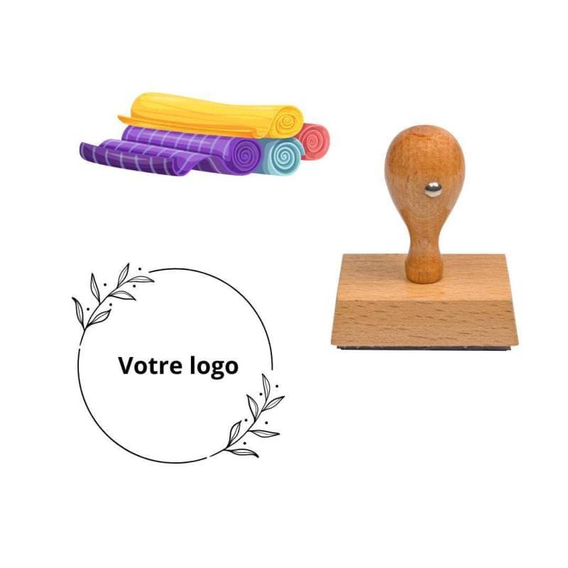 Tampon pour tissu en bois à personnaliser — vue 1