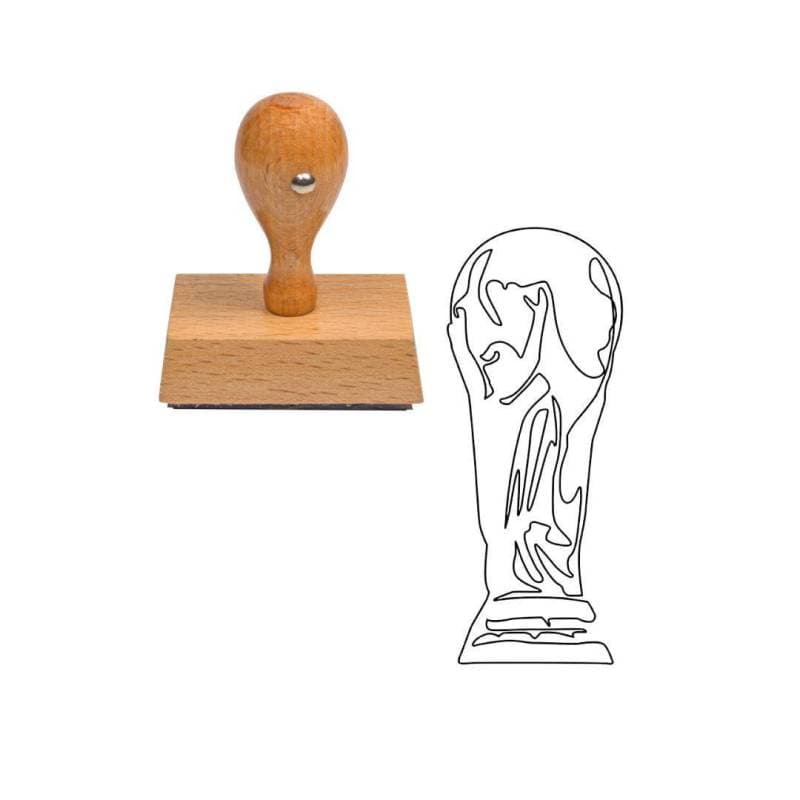 Tampon sport trophée en bois — vue 1