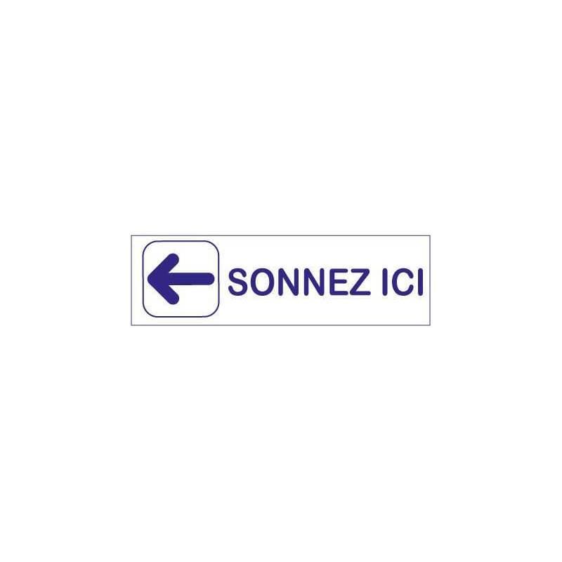 Plaque sonnez ici (logo gauche) — vue 1