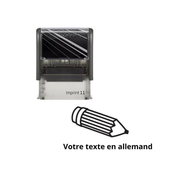 Tampon encreur enseignant à personnaliser en allemand Imprint — vue 1
