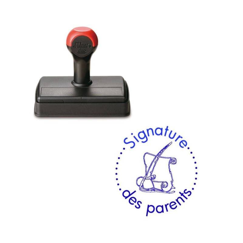 Tampon signature des parents encre Shiny — vue 1