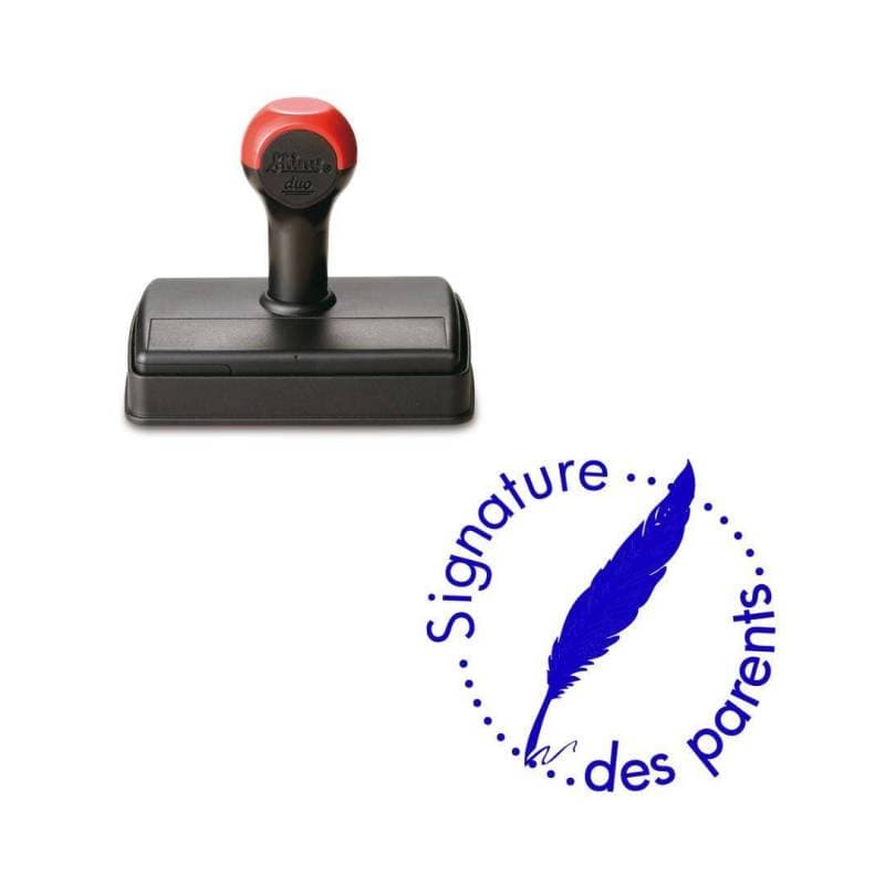 Tampon signature des parents plume en point Shiny — vue 1