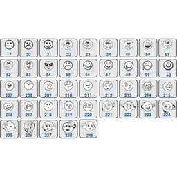 3 tampons smiley encreur à personnaliser Trodat — vue 2