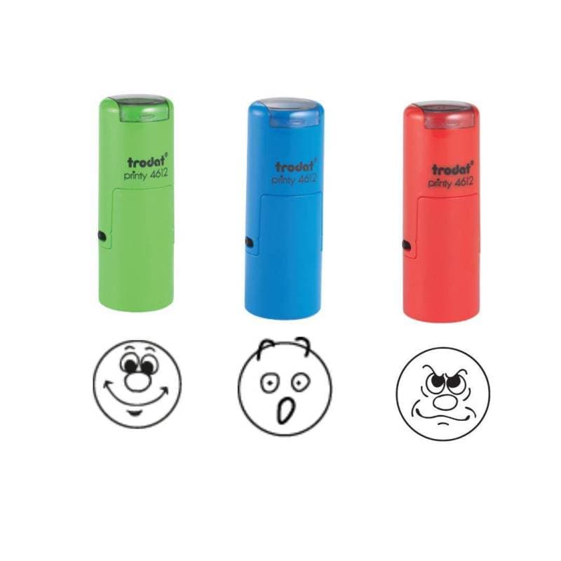 3 tampons smiley encreur à personnaliser Trodat — vue 1