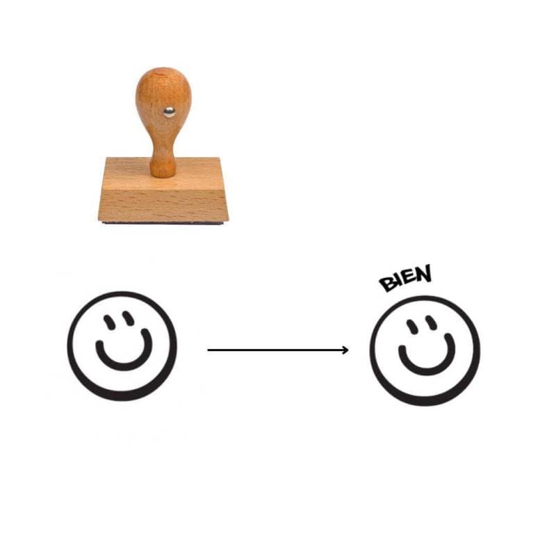 Tampon smiley sourire à personnaliser n°60 — vue 1