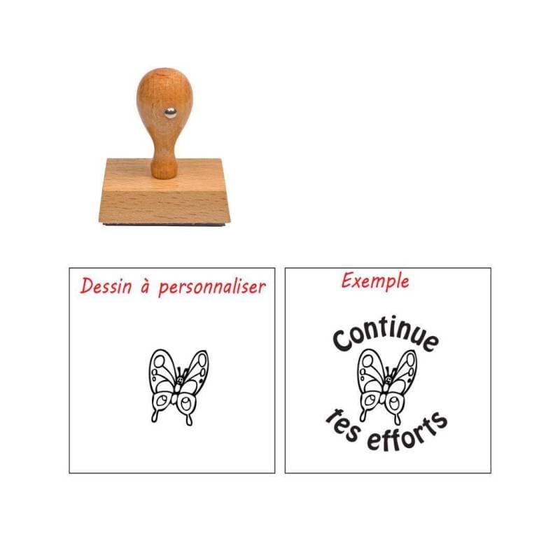 Tampon enseignant papillon à personnaliser n°69 — vue 1