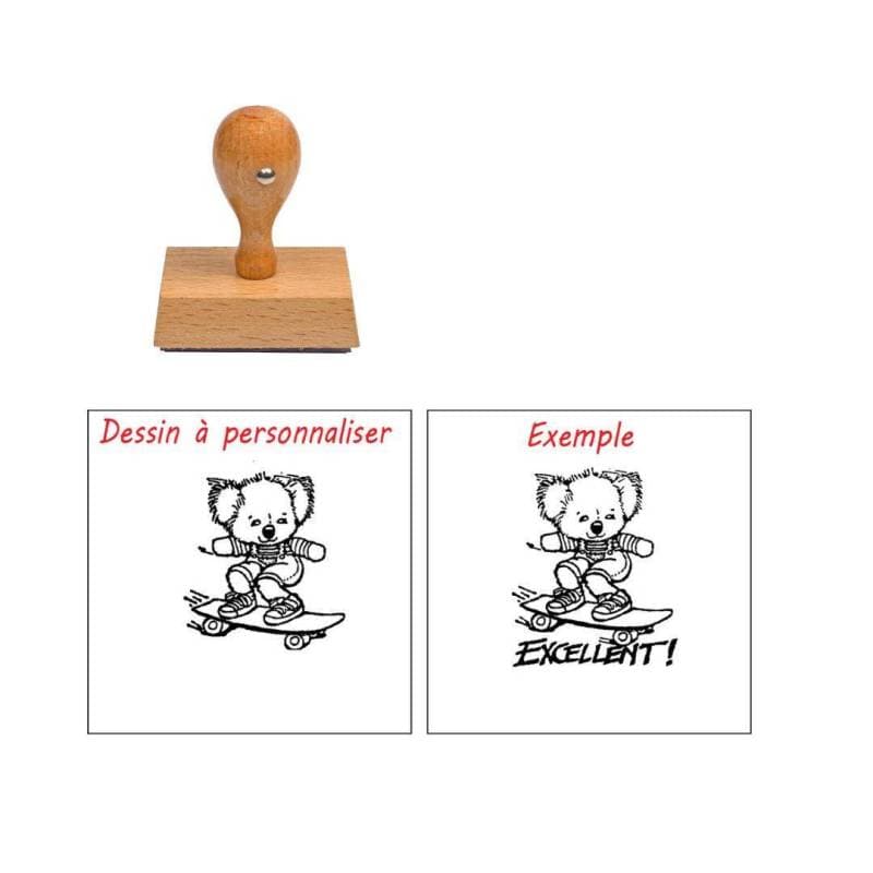 Tampon enseignant koala à personnaliser n°78 — vue 1