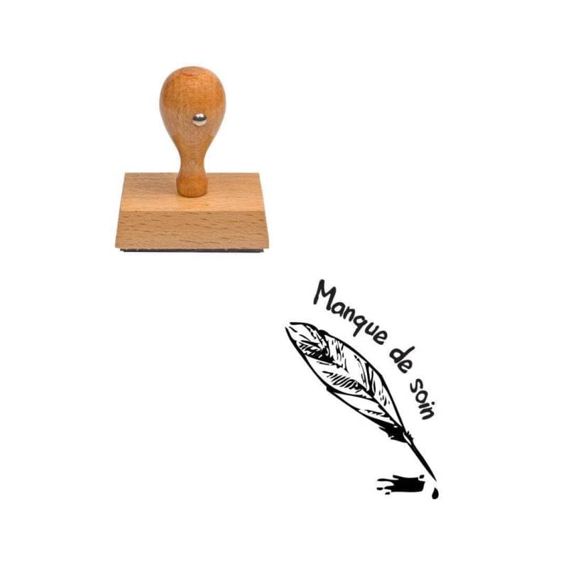 Tampon enseignant manque de soin plume n°67 — vue 1