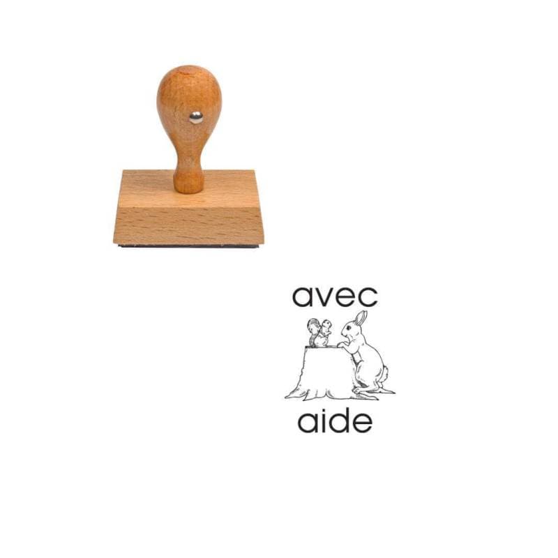 Tampon enseignant avec aide lapin n°81 — vue 1