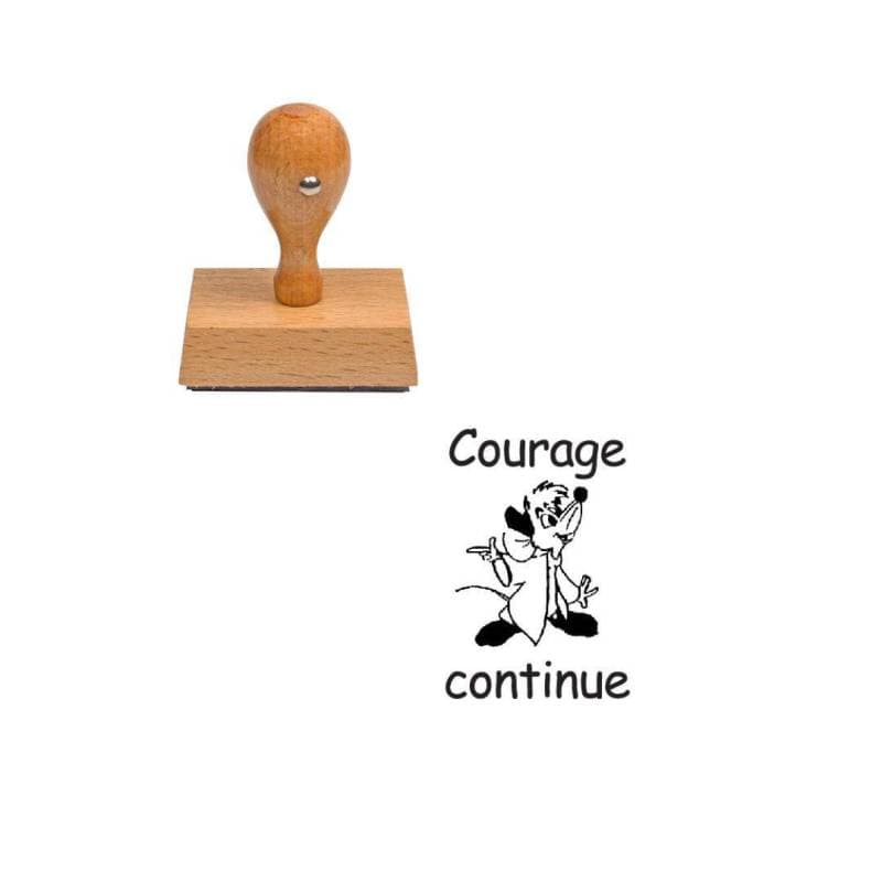 Tampon enseignant courage continue souris n°86 — vue 1