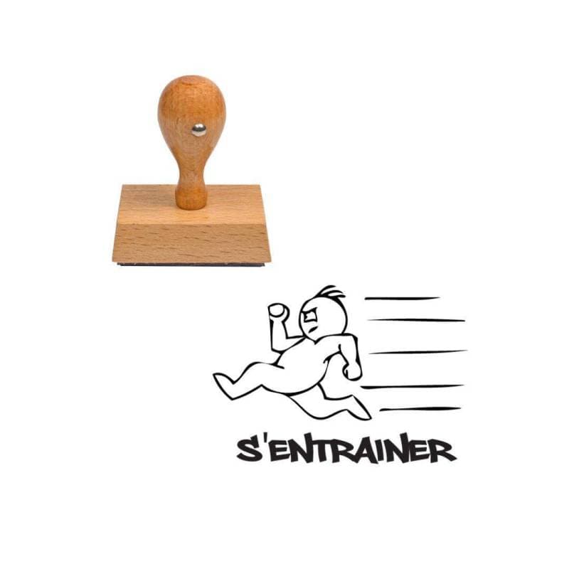 Tampon enseignant s'entraîner en bois n°65 — vue 1