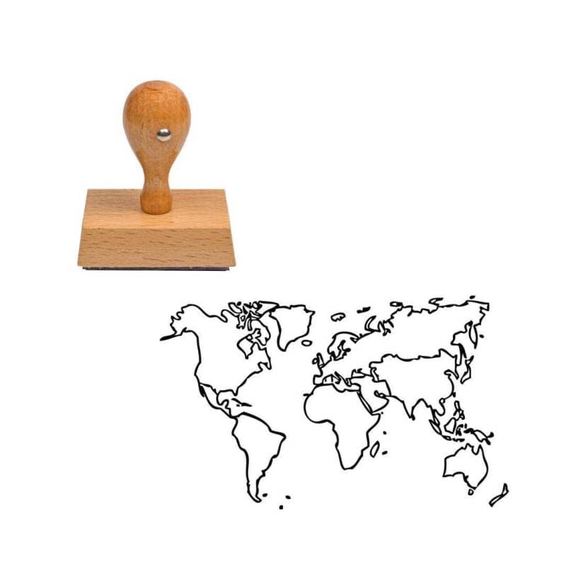 Tampon peau carte du monde — vue 1