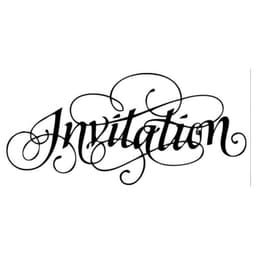 Tampon invitation décoratif n°1 en bois — vue 1