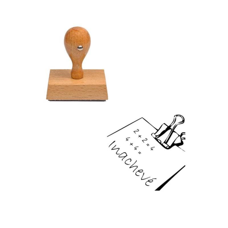 Tampon enseignant inachevé en bois n°93 — vue 1
