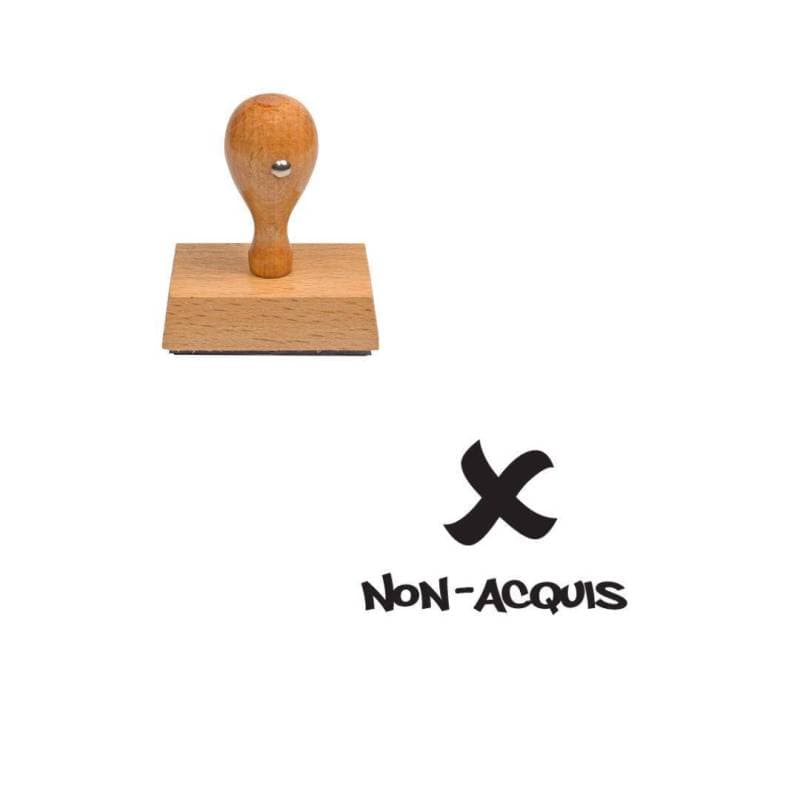 Tampon enseignant non acquis en bois n°96 — vue 1