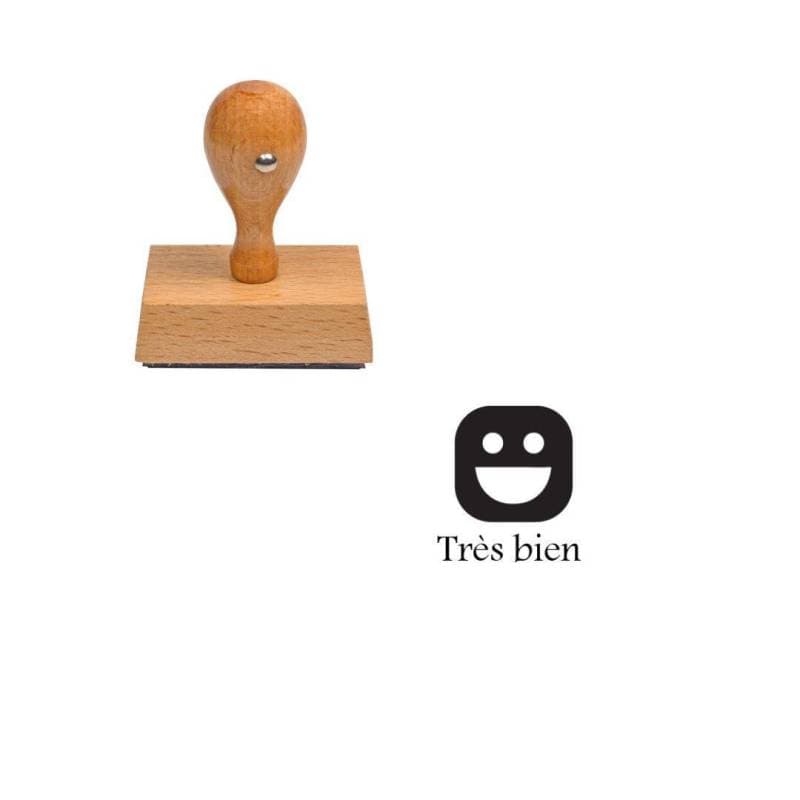 Tampon smiley très bien en émoticône noir n°163 — vue 1