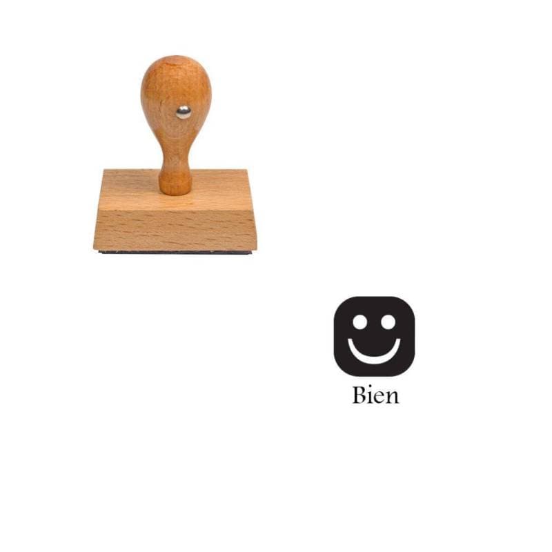Tampon smiley bien en émoticône noir n°165 — vue 1