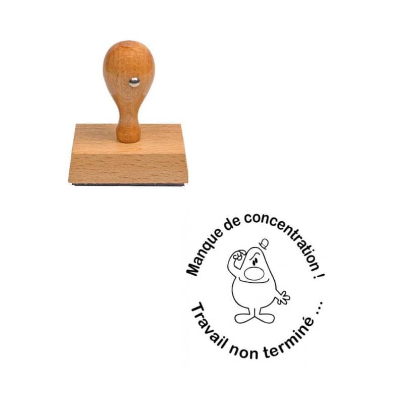 Tampon enseignant manque de concentration n°182 — vue 1