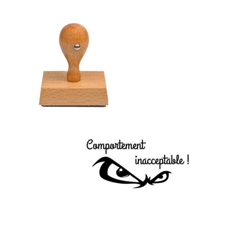 Tampon enseignant comportement inacceptable n°185 — vue 1