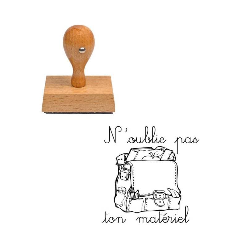 Tampon enseignant n'oublie pas ton matériel n°186 — vue 1