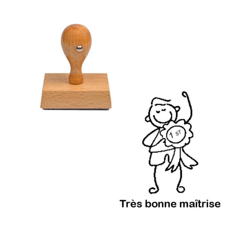 Tampon enseignant très bonne maîtrise bonhomme n°229 — vue 1