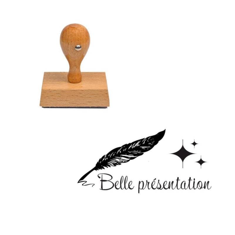 Tampon enseignant belle présentation plume n°259 — vue 1