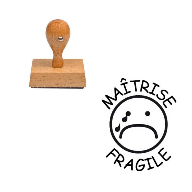 Tampon smiley maîtrise fragile qui pleure n°244 — vue 1