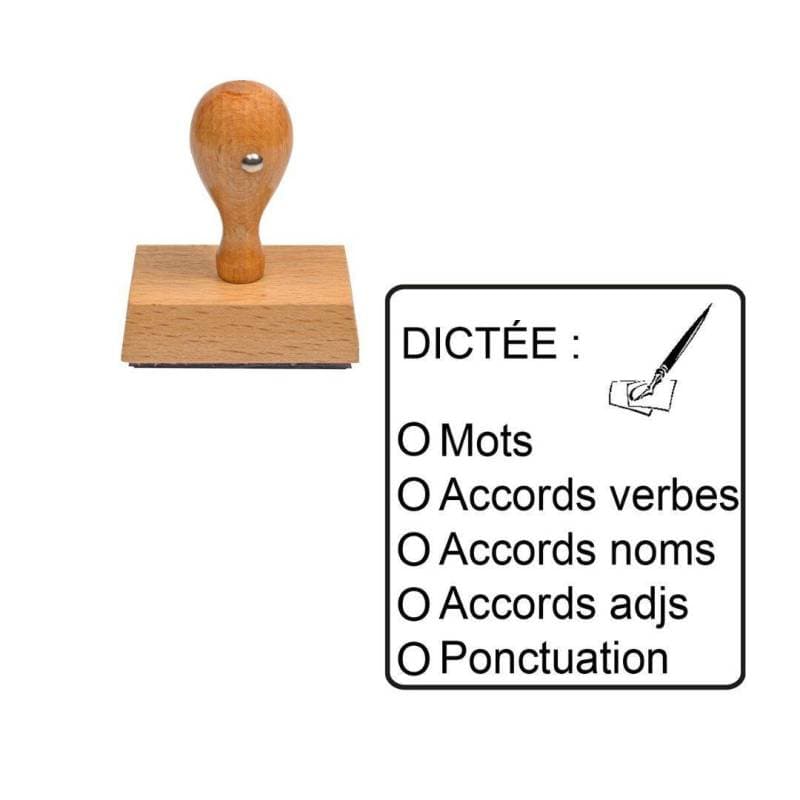 Tampon enseignant Dictée évaluation n°337 — vue 1