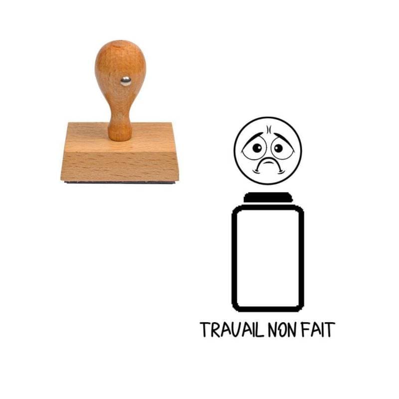 Tampon smiley Travail non fait en bonhomme n°374 — vue 1