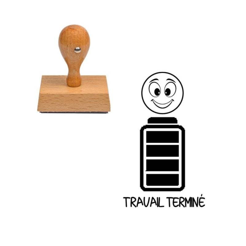 Tampon smiley travail terminé en bonhomme n°371 — vue 1