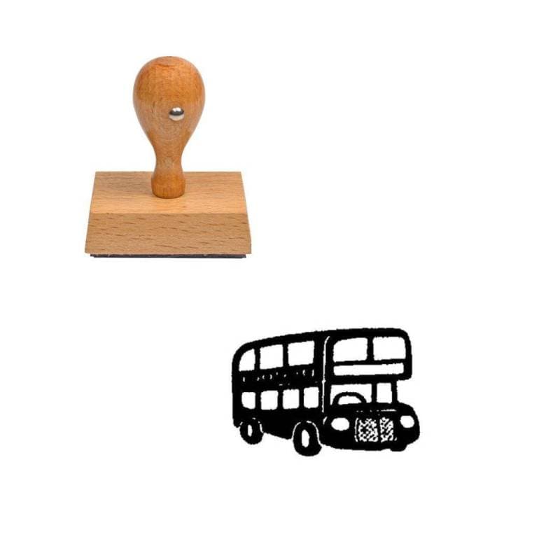 Tampon Bus Londonien en bois — vue 1