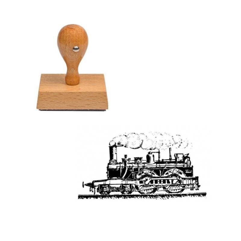 Tampon Locomotive en bois — vue 1