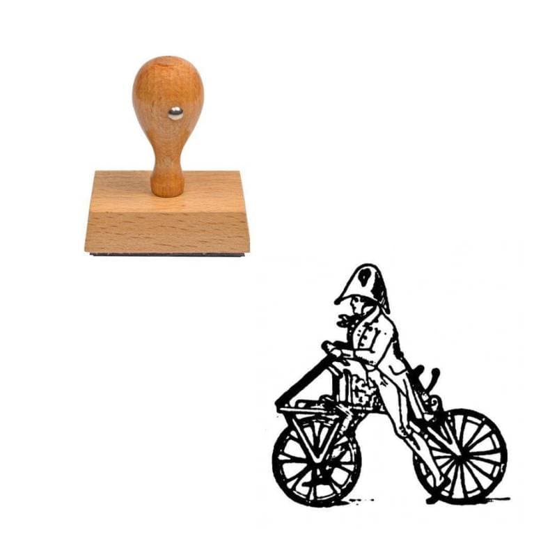 Tampon Vélo ancien en bois — vue 1
