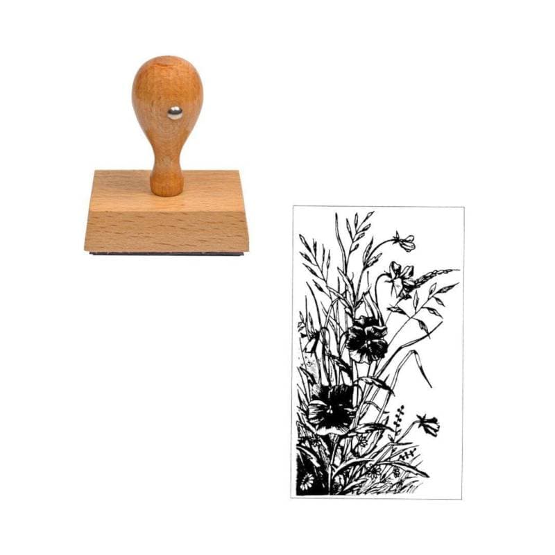Tampon fleur en tableau des champs — vue 1