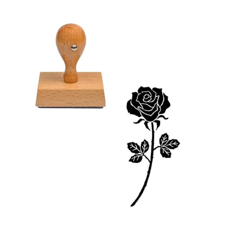 Tampon fleur Tige de rose — vue 1