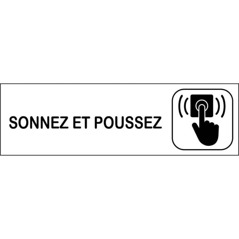 Plaque Sonnez et poussez — vue 1